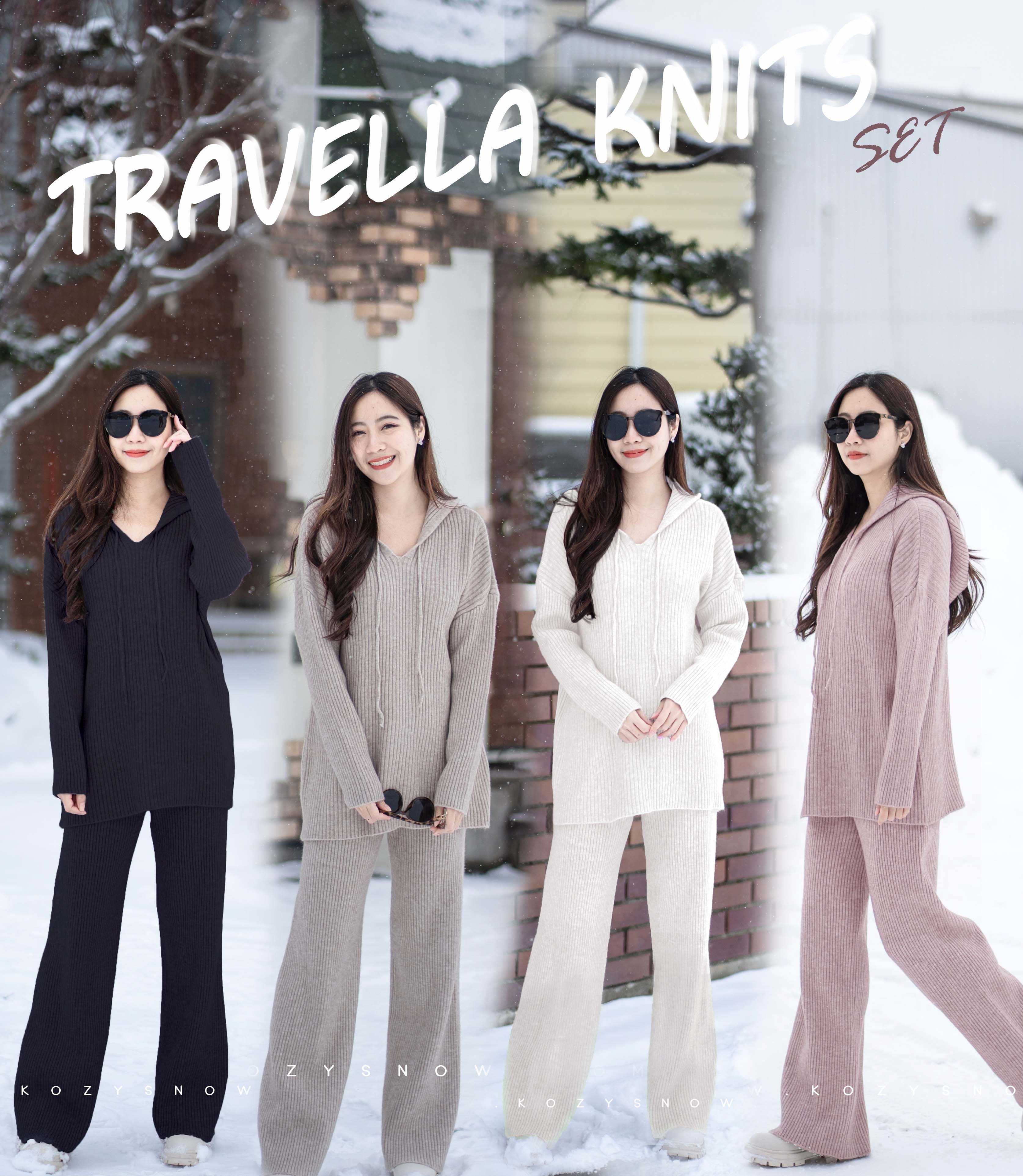 T0019 TRAVELLA KNITS SET Set เสื้อ+กางเกง งานดี ใส่สวย อุ่นสบาย