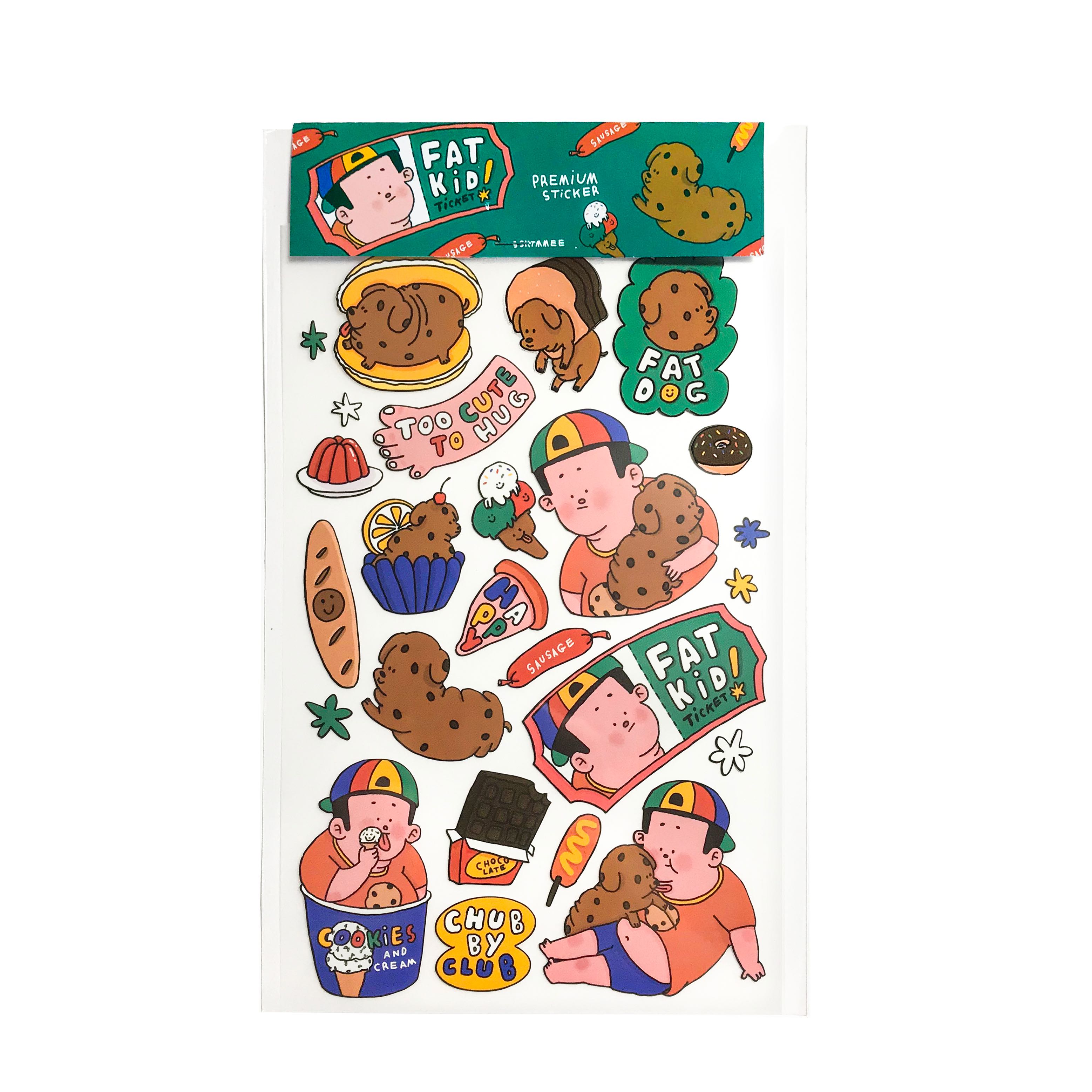 large sticker - fat kid