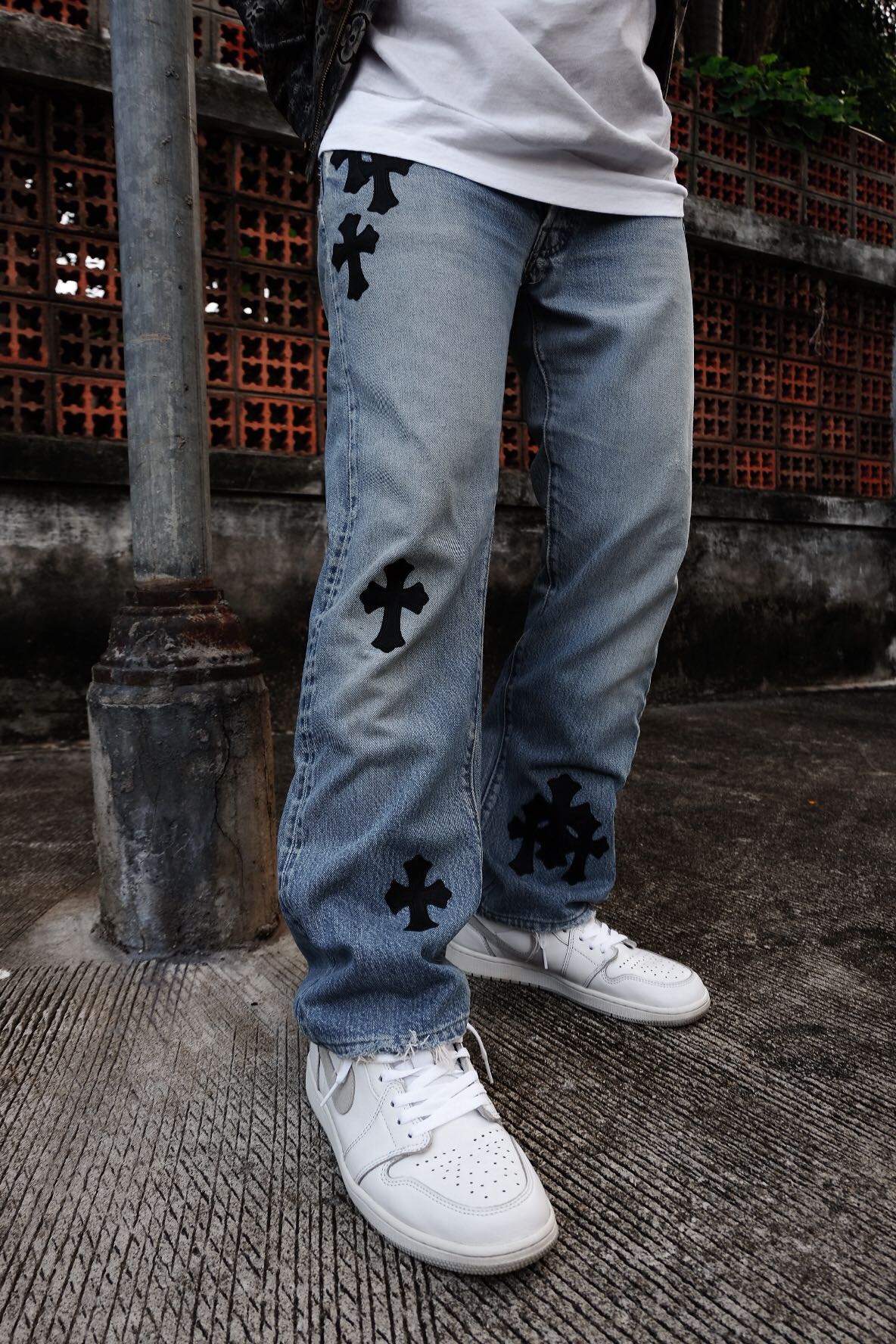 Chrome Hearts Levi’s 501 Cross Patch Jeans