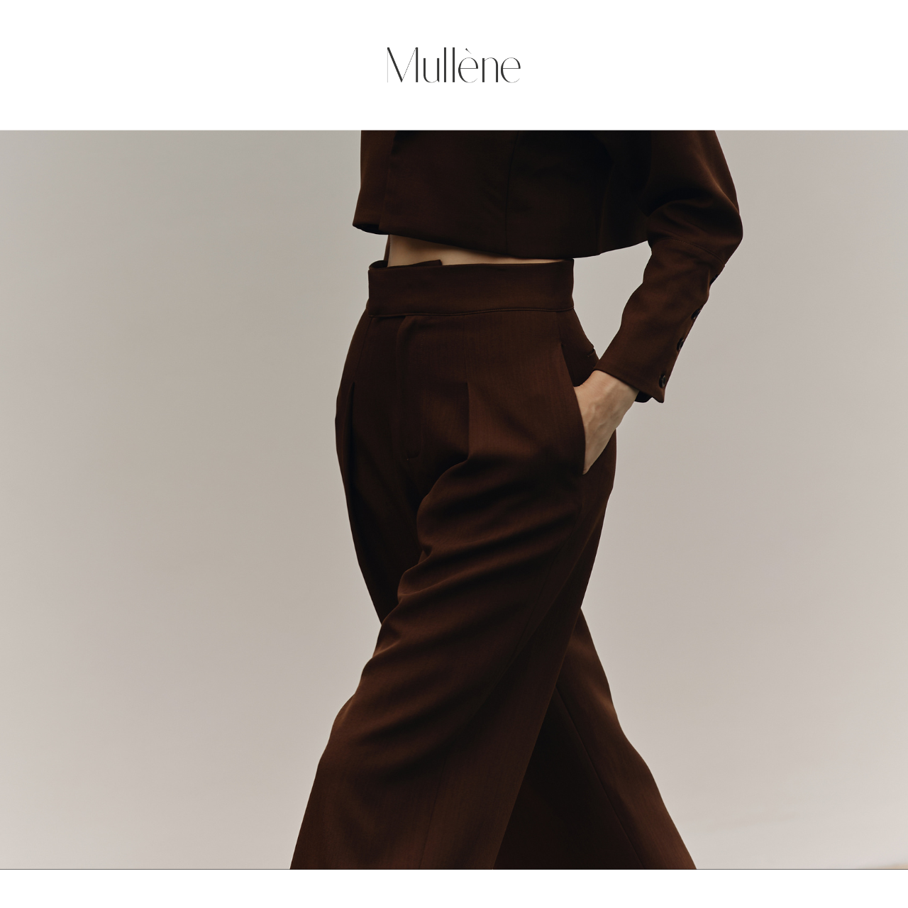 [Mullène] Haydn High-rise Trousers / BROWN