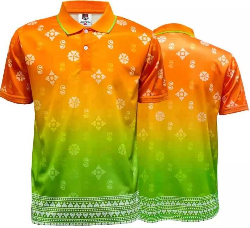 เสื้อโปโลสปอร์ต ลายดอกรักฯ J9020