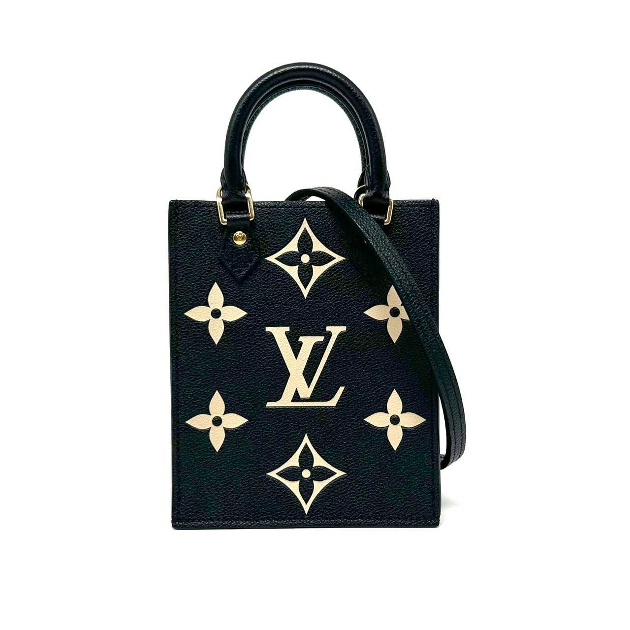 LV Petit sac plat bicolor black/beige empreinte ghw microchip