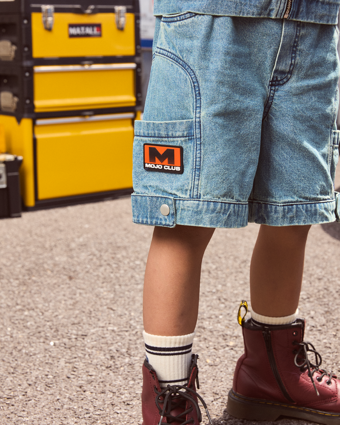 (Look11) Engine On Denim Shorts