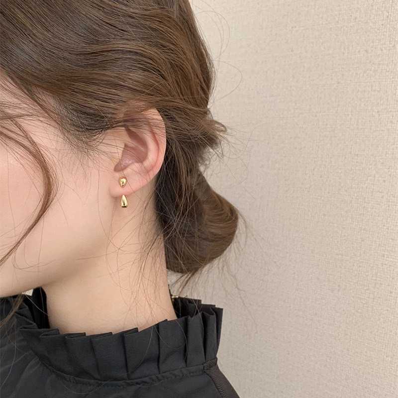 [พร้อมส่ง] ⛓️💛🩶✨ ต่างหูทรงมินิมอล สีเงิน/สีทอง เรียบๆ ใส่ง่าย ใส่ได้ทุกวัน | QE059