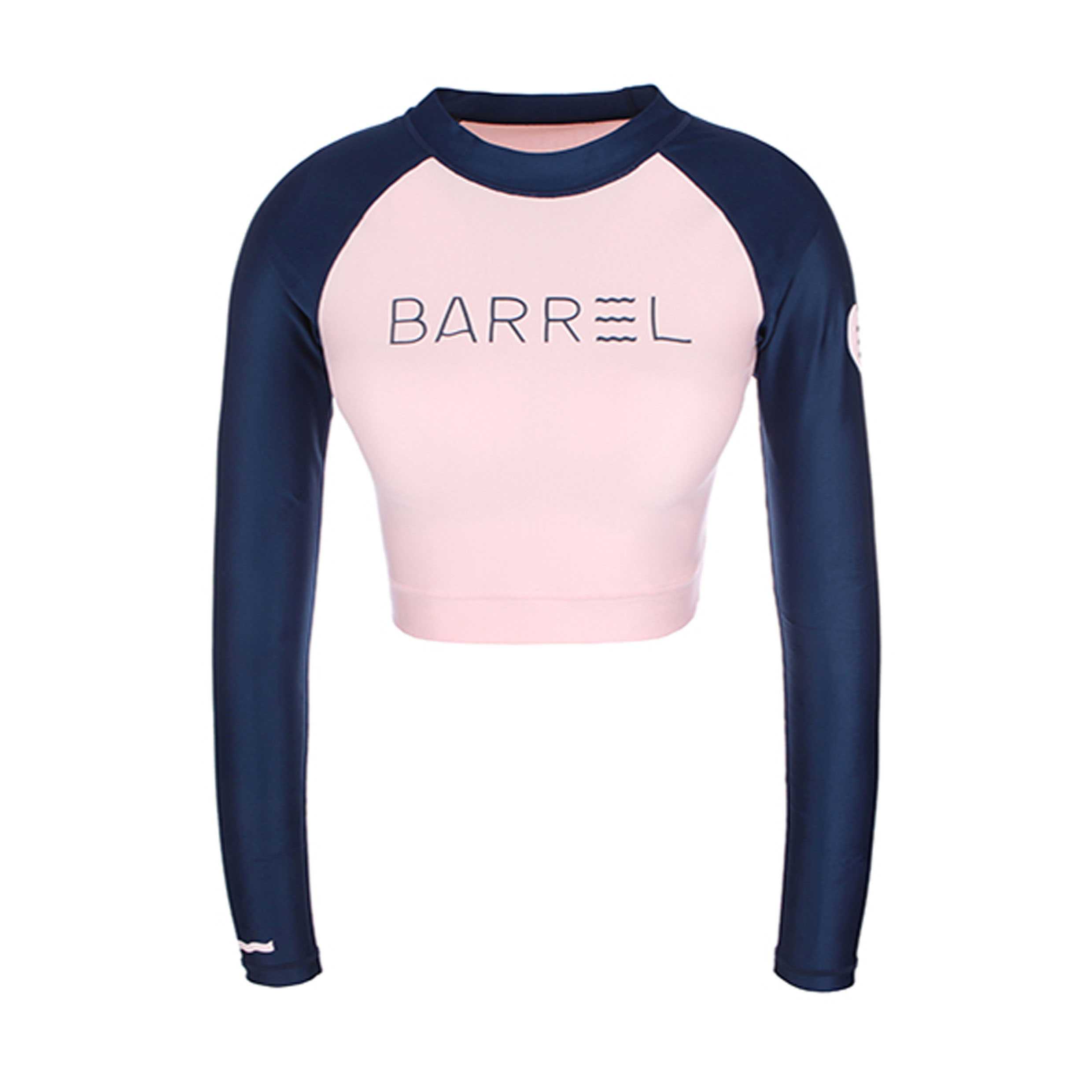 BARREL WOMEN OG CROP RASHGUARD - BRIGHTPINK/NAVY ชุดว่ายน้ำผู้หญิง (WATER)