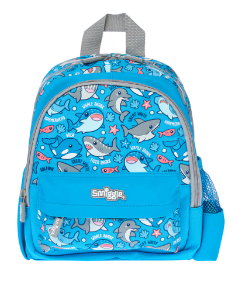 กระเป๋านักเรียนSmiggle กระเป๋า ลายฉลาม ขนาด 10 นิ้ว ของแท้ พร้อมส่งในไทย💕✔