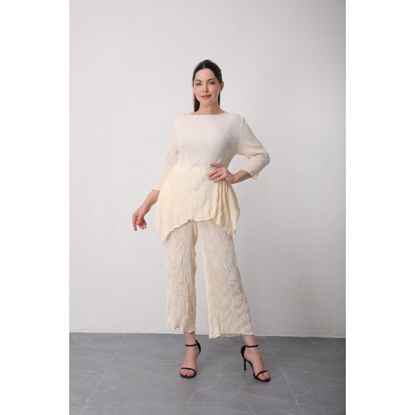 2MUAY รุ่น GA67853T / GA67853P CRINKLE PLEATED SET 6 สี FREE SIZE