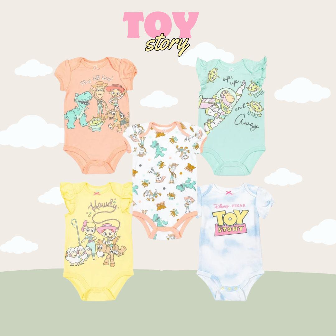 [PRE ORDER] Toy Story Girl Baby Bodysuit [5 Pcs]