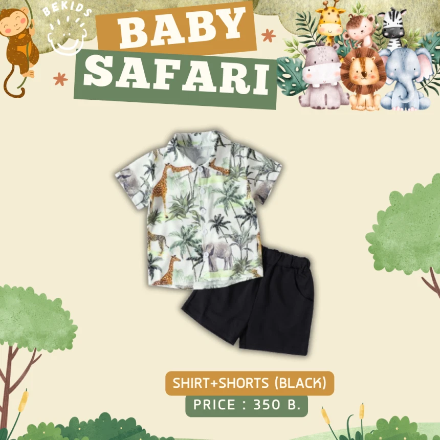 Shirt+Shorts Safari (Black)