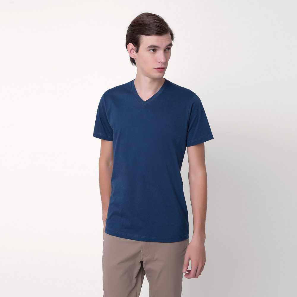 Jersey V-Neck - Mountain Blue
