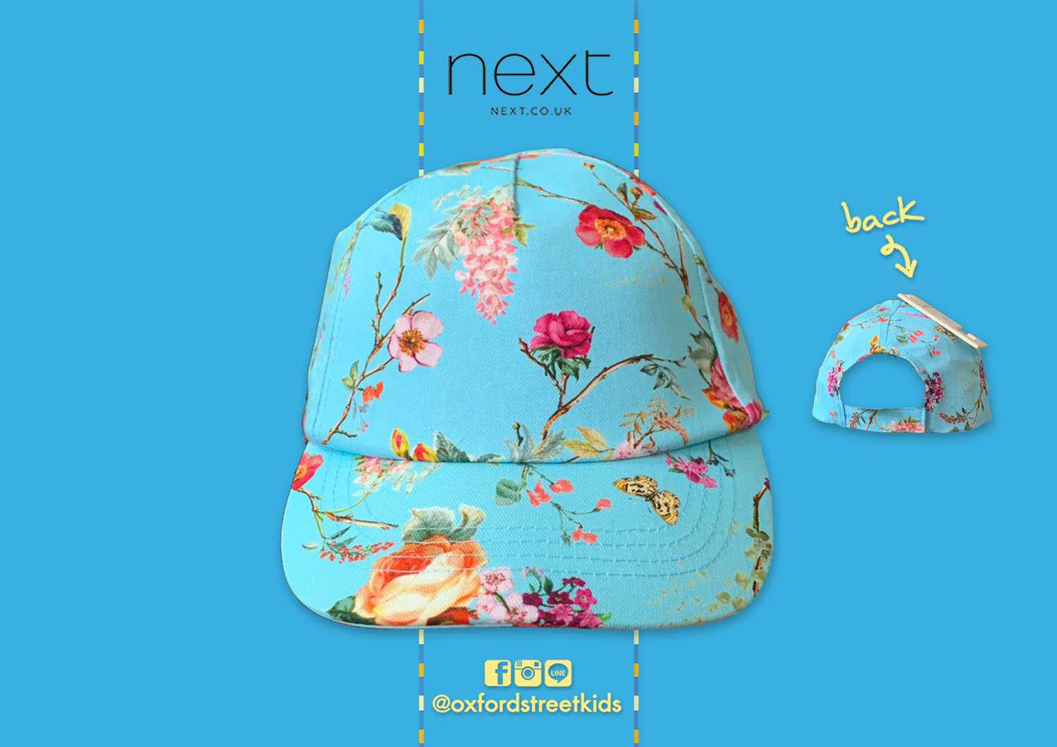 𝐒𝐀𝐋𝐄❗️ [1-3Y] Girls Next Floral Cap หมวกแก๊ปเด็ก