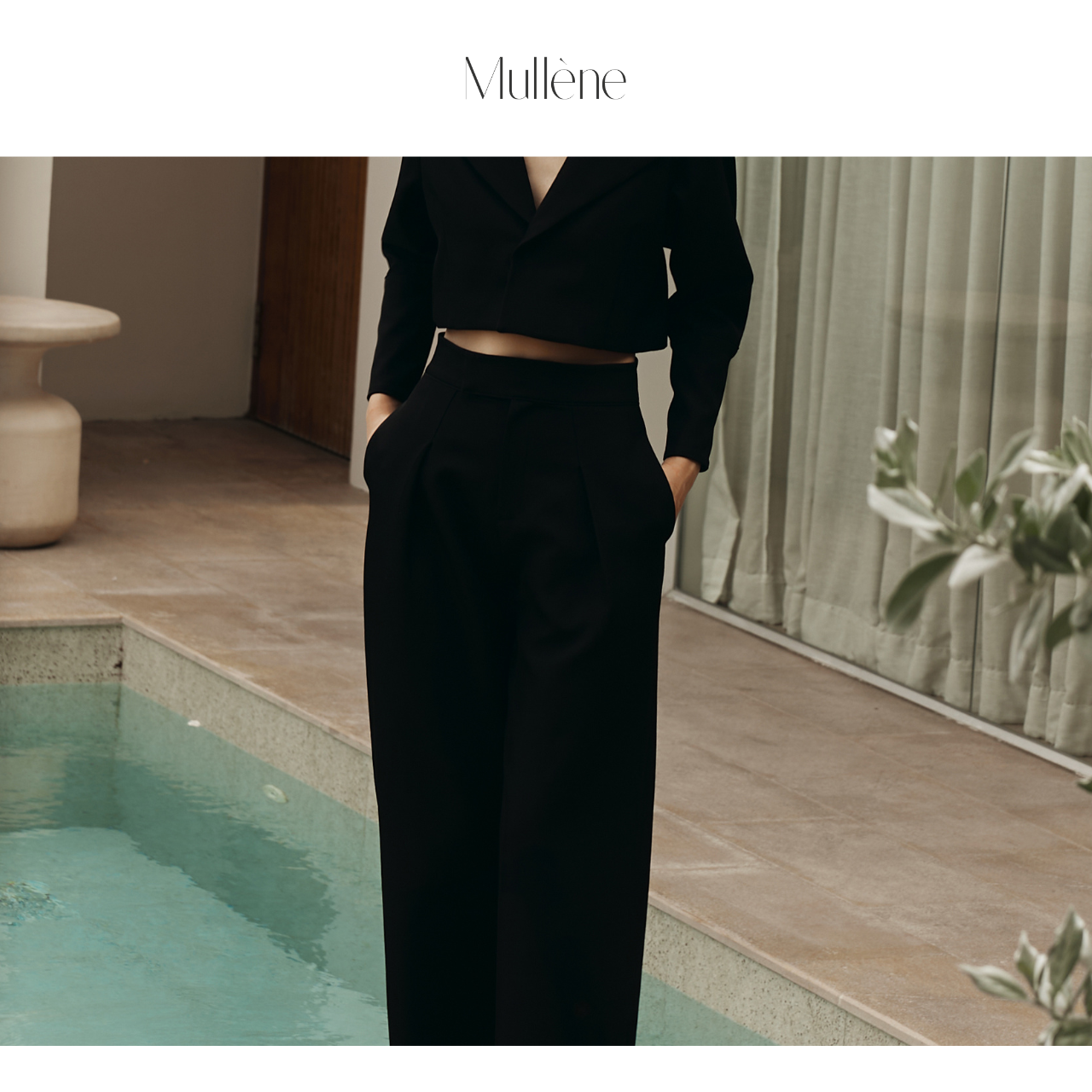 [Mullène] Haydn High-rise Trousers / BLACK