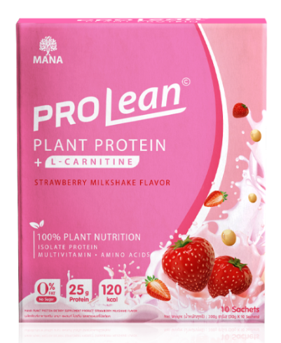 (สินค้าพรีออเดอร์) mana prolean plant protein strawberry milkshake flavor