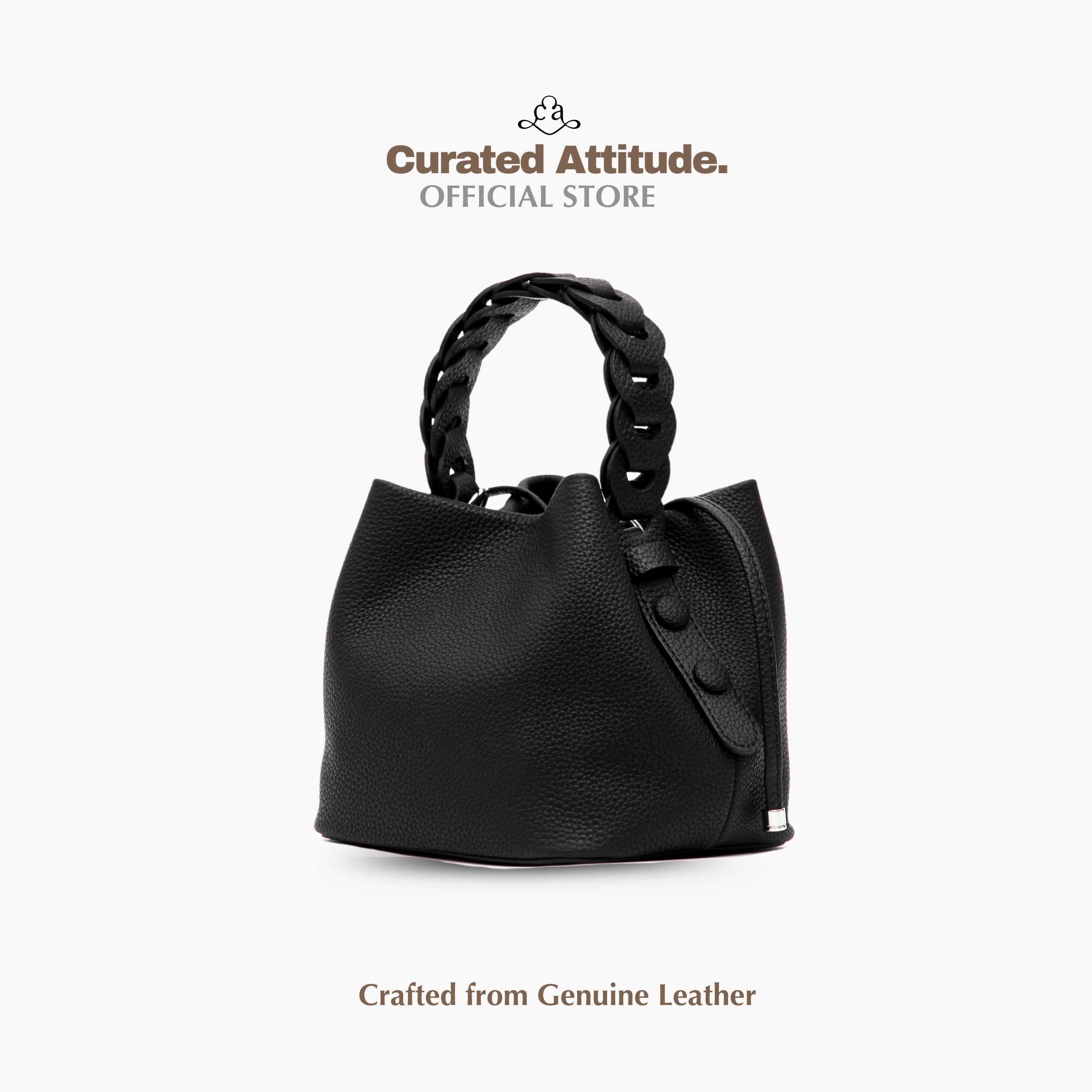 (พร้อมส่ง) Trenza Collection - Black - Genuine Leather