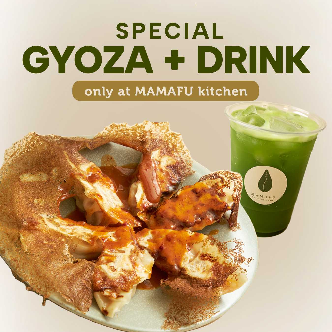 พิเศษ! Special Gyoza 6 pcs + Drink 1