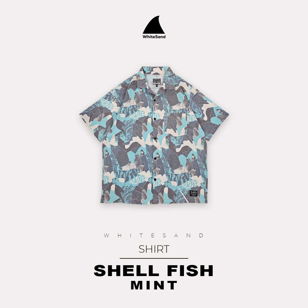 WhiteSand - Shirts เสื้อเชิ้ต เสื้อฮาวาย ลาย Shell Fish ชุดไปทะเล