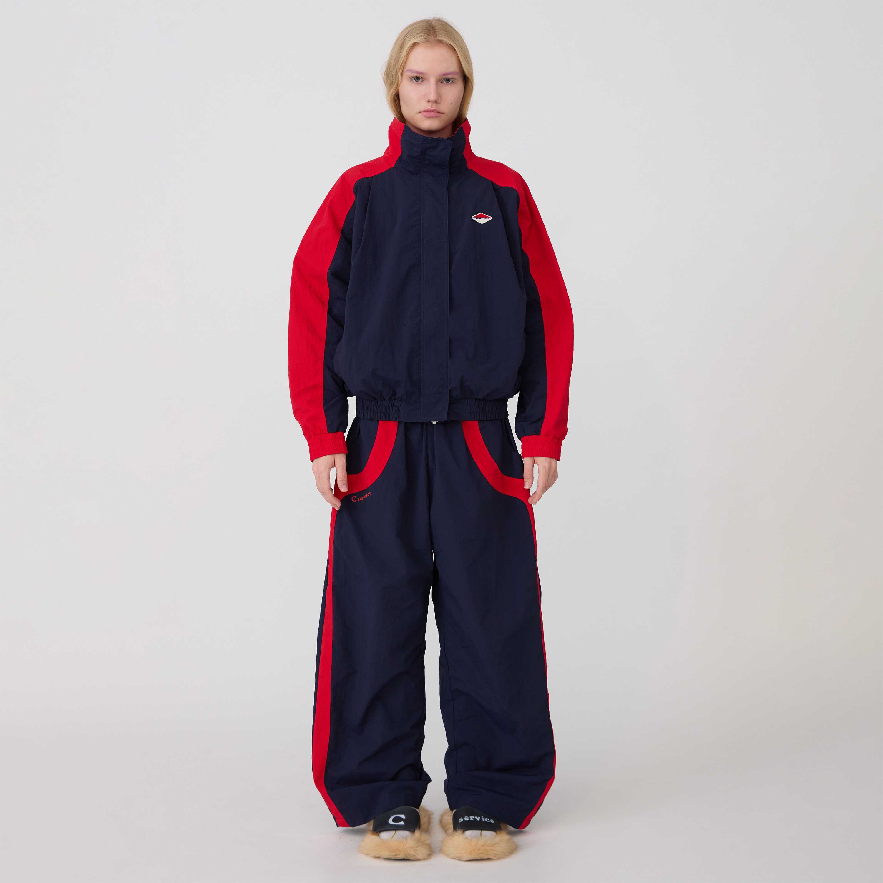 NYLON LITE TRACK PANTS (NAVY)