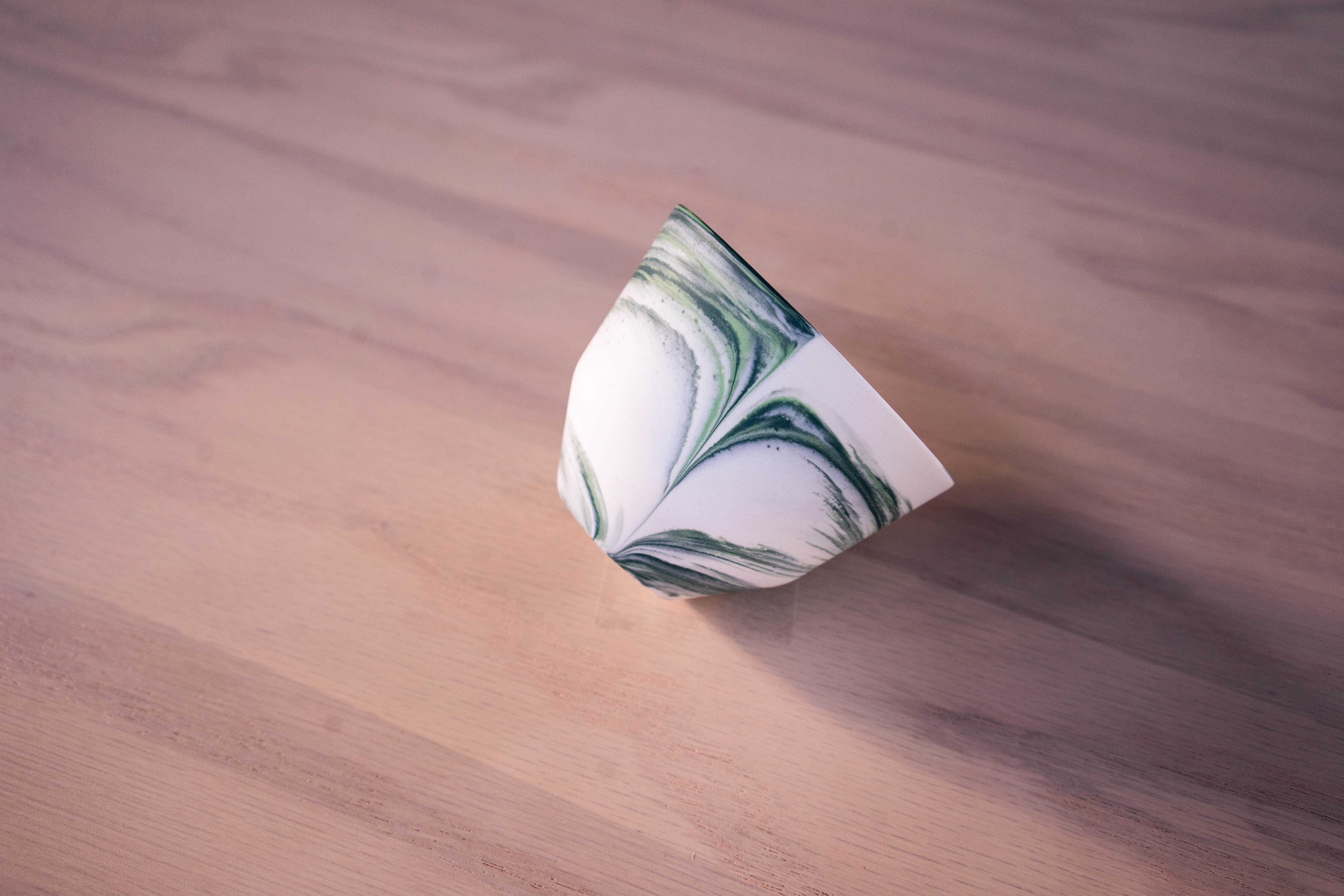 Size A2 - Mix wave Dark Green/Light Green/White, แก้ว MK Studio, Copenhagen, Denmark ทำจาก porcelain