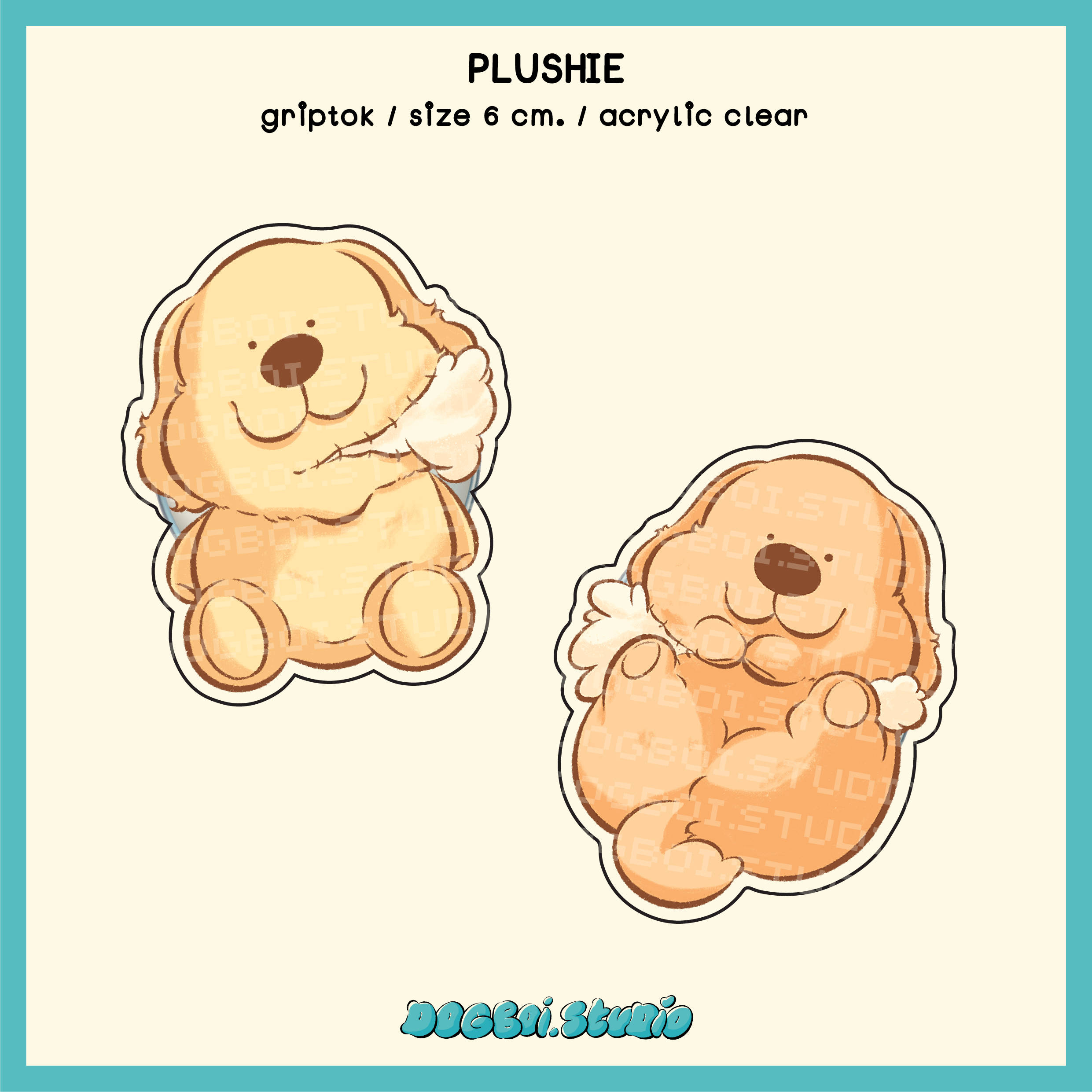 🎁สต๊อกเข้าแล้วน้า🎁 DOGBOI griptok🧸plushie กริปต๊อกลายตุ๊กตาโกลเด้น ใช้เป็นขาตั้งมือถือได้