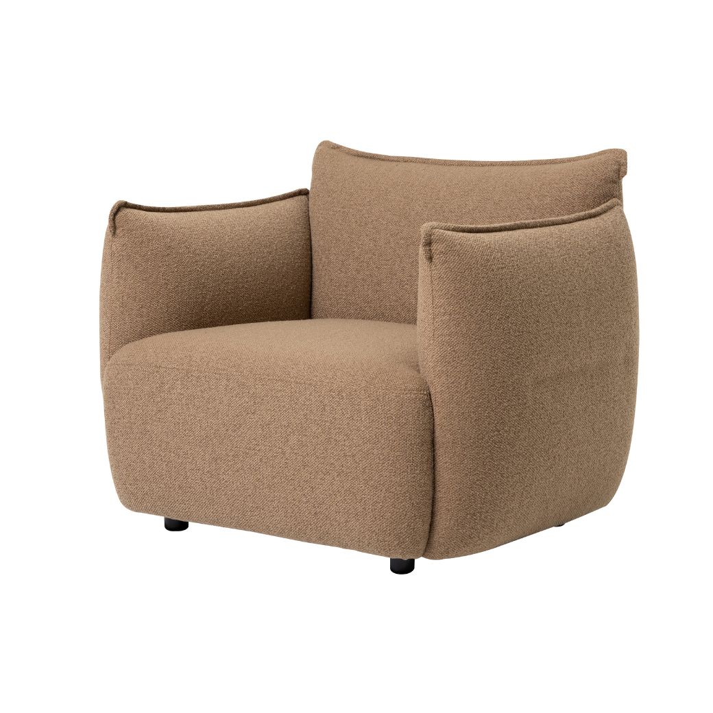 Modernform โซฟาเดี่ยว ARCHINI รุ่น LOTUS หุ้มผ้าสีน้ำตาล