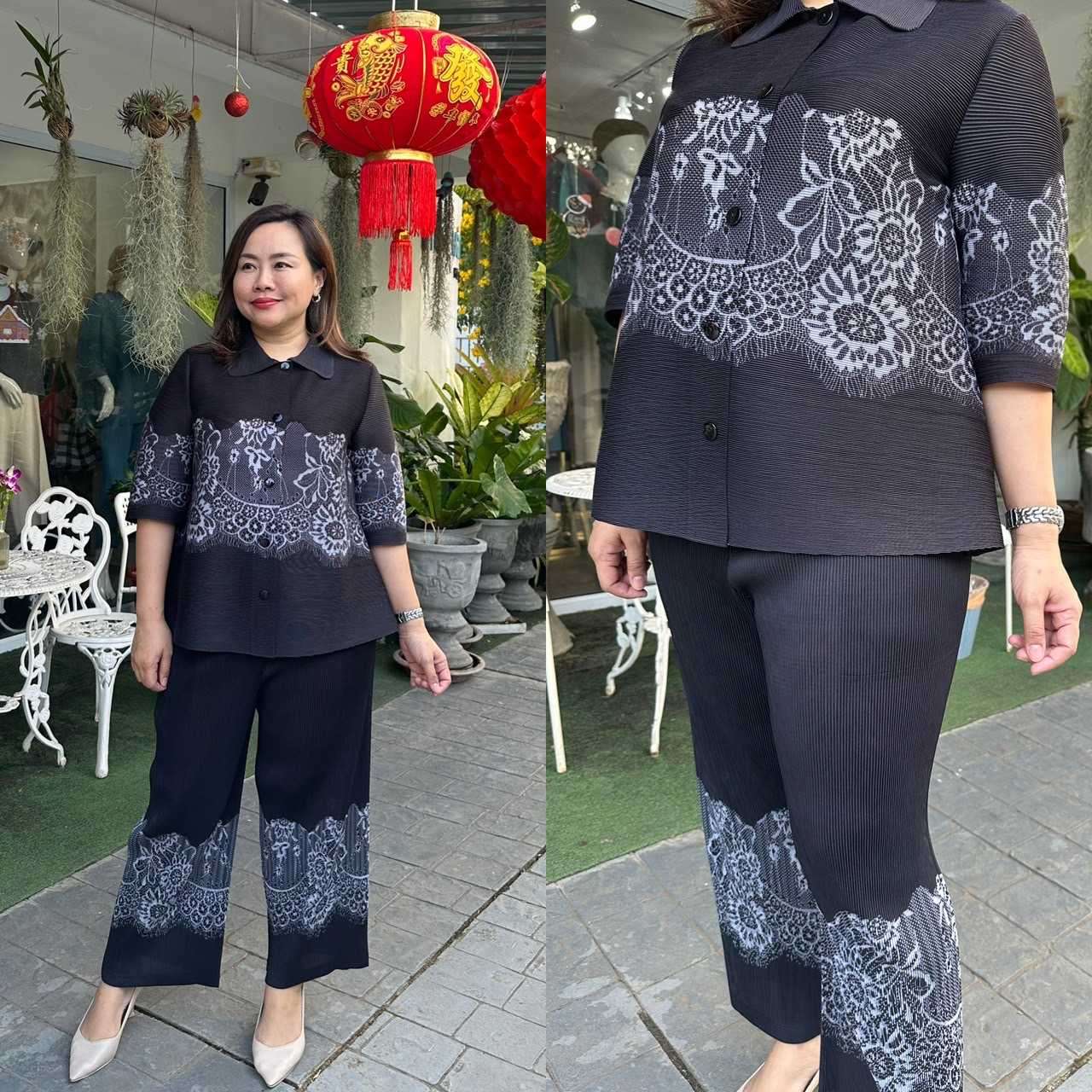 Pleatbynisa A636 เสื้ออัดพลีท เนื้อผ้าPolyester100%