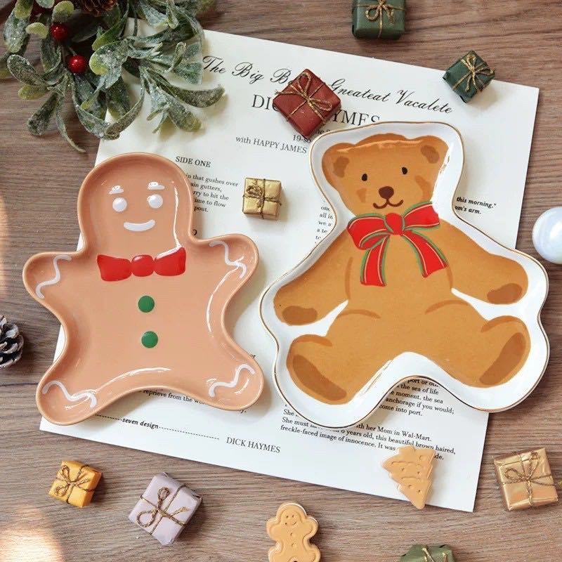 จาน Bear Brown 🧸 & Gingerbread man🍪