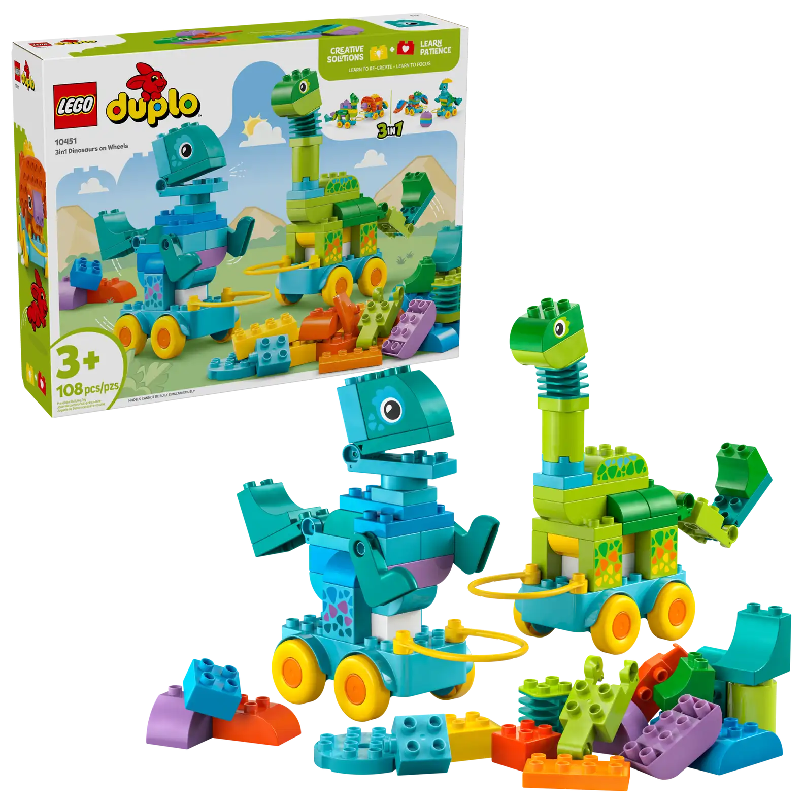 LEGO 10451 3in1 Dinosaurs on Wheels(สินค้าซื้อแล้วไม่รับเปลี่ยนคืน)