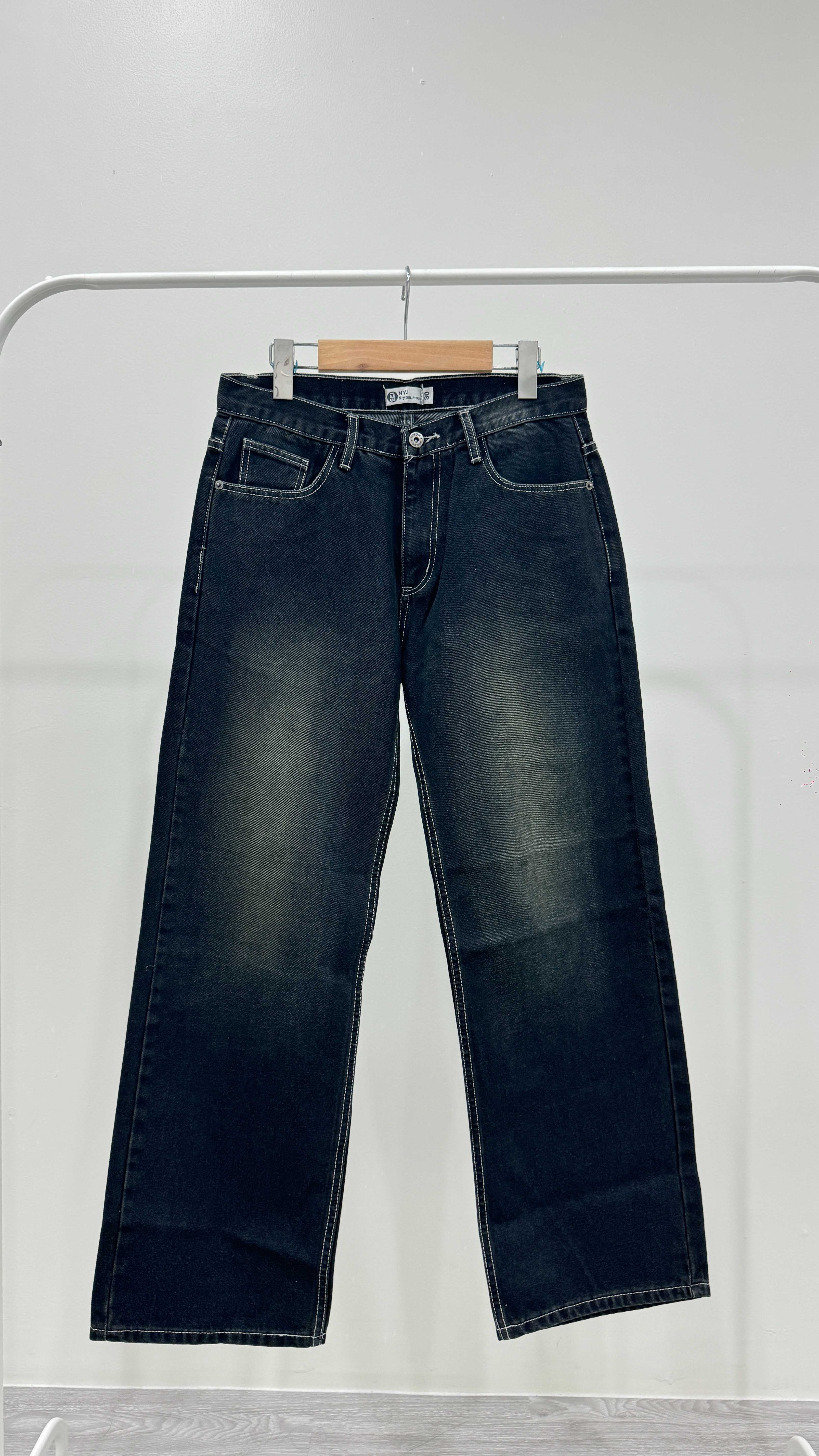 Niyom Jeans collection Aloha : รุ่น MB769 กระบอกใหญ่ สียีนส์ดำ