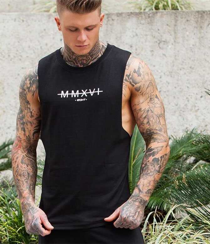 เสื้อกล้าม ECHT#2 ผ้าคอตตอน ใส่ออกกำลังกาย ไม่อมเหงื่อ ผ้านิ่มใส่สบาย ระบายอากาศได้ดี