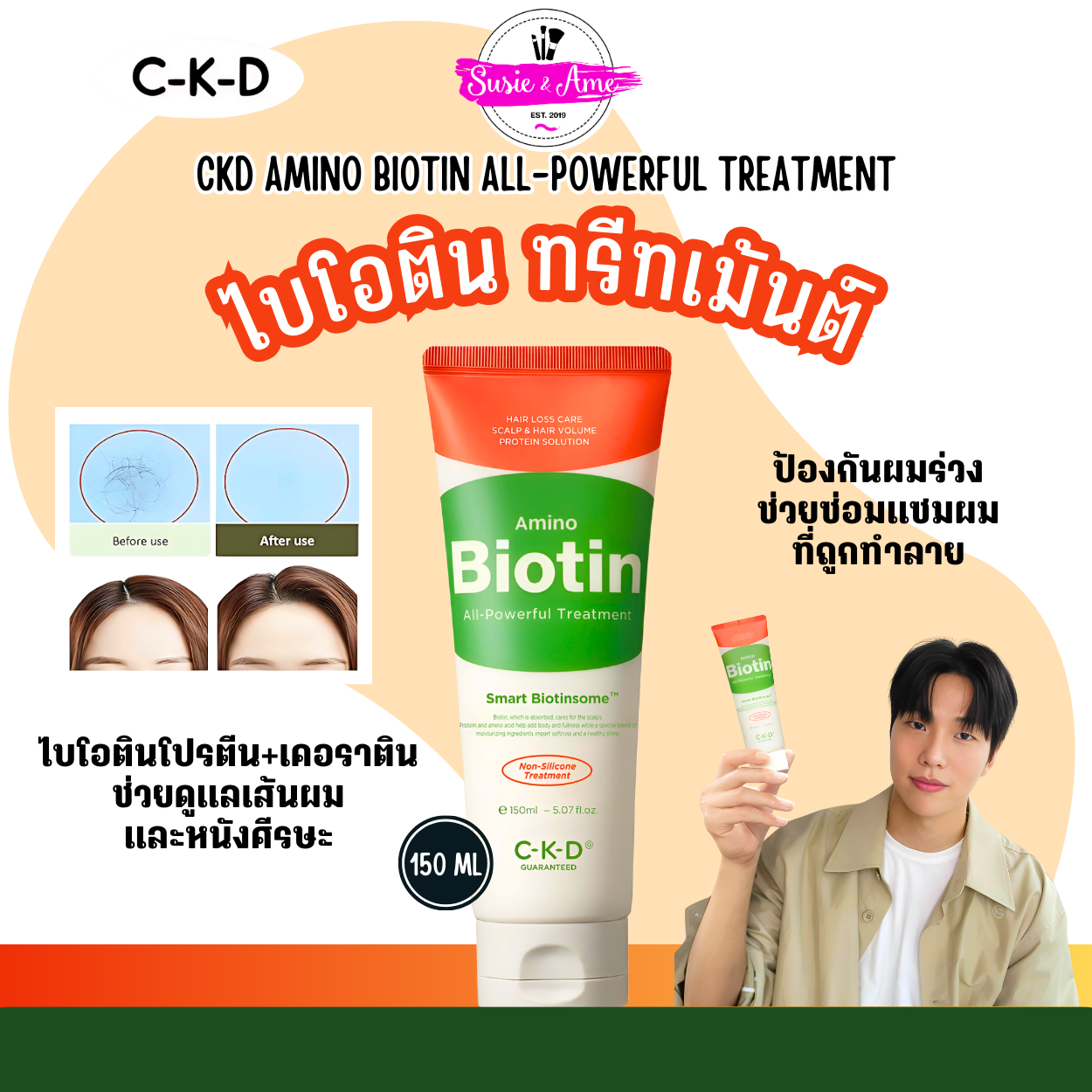 🌸🌸 CKD AMINO BIOTIN ALL-POWERFUL TREATMENT 150 ml
