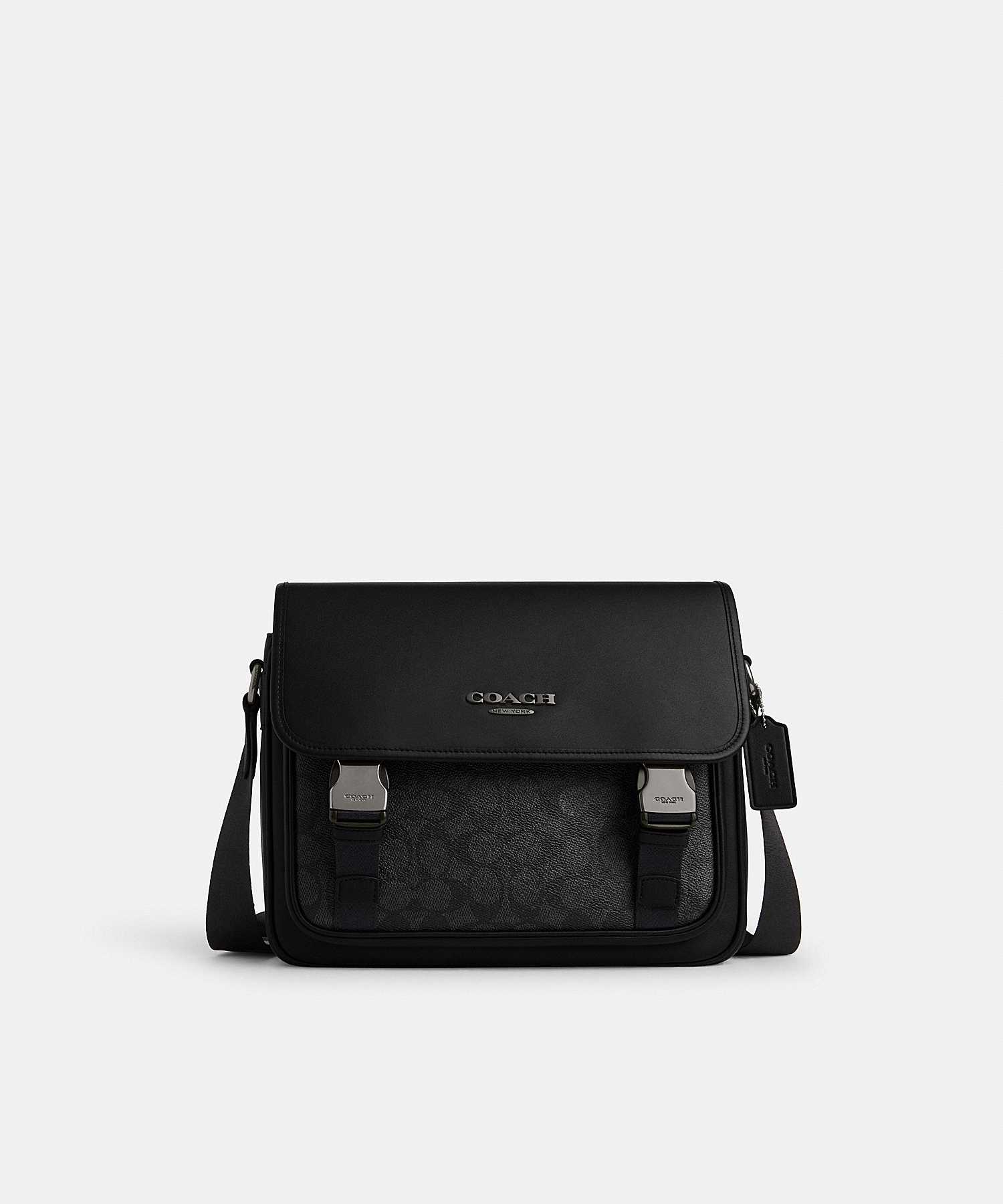 COACH RACER MESSENGER IN SIGNATURE CANVAS CT716 QBMI5