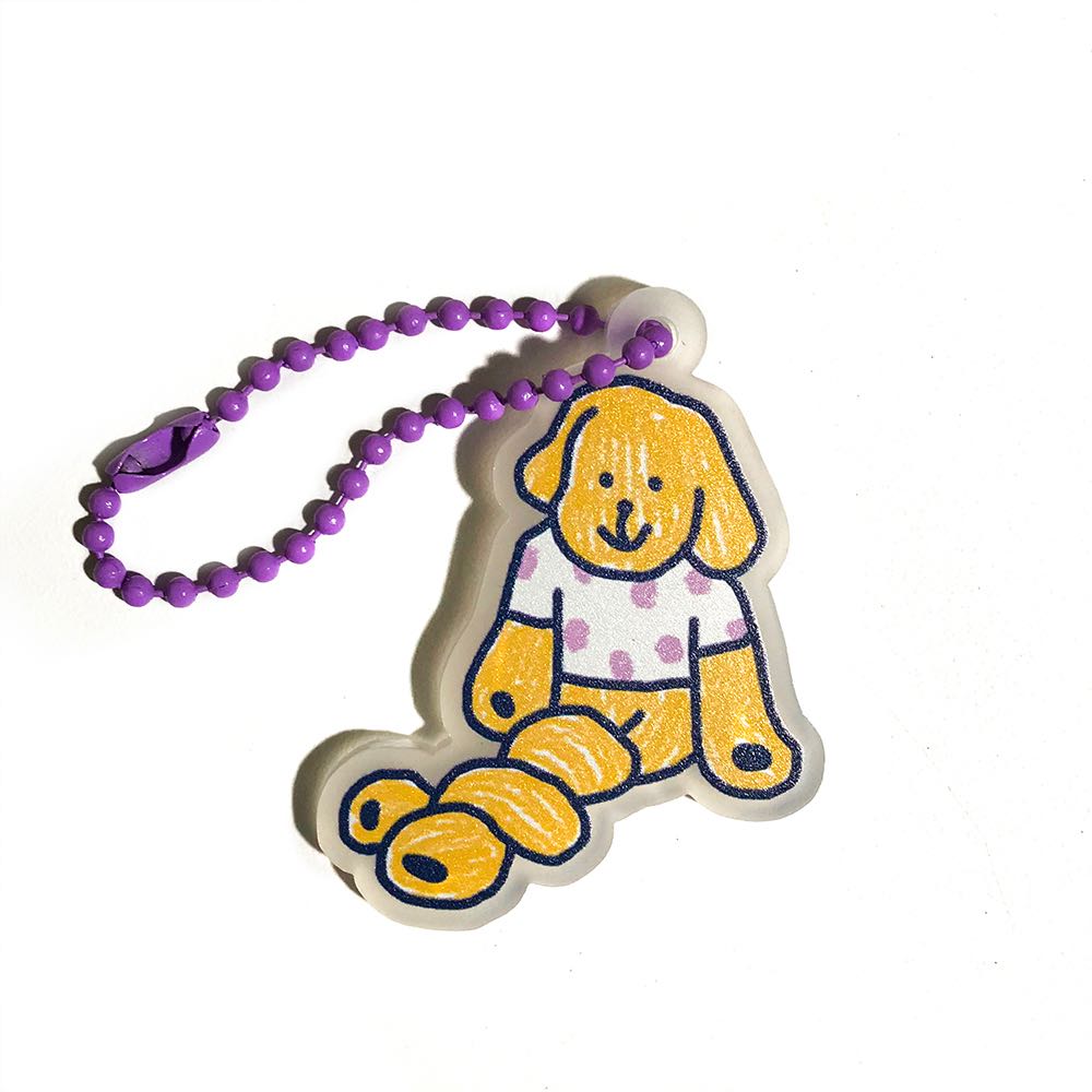 keyring1 - twisted legs dog