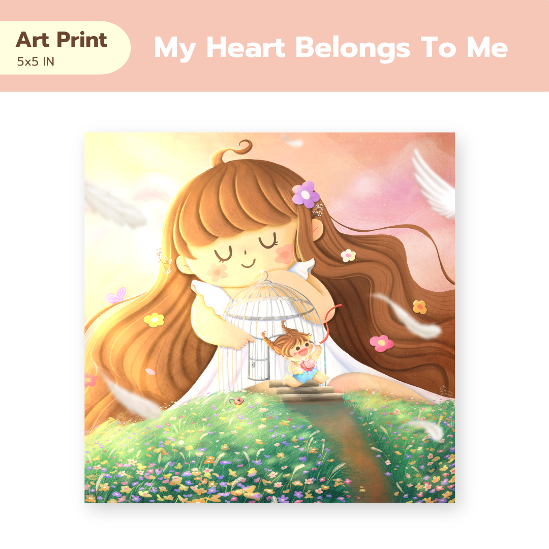 Art Print 5x5in - My Heart Belongs to Me
