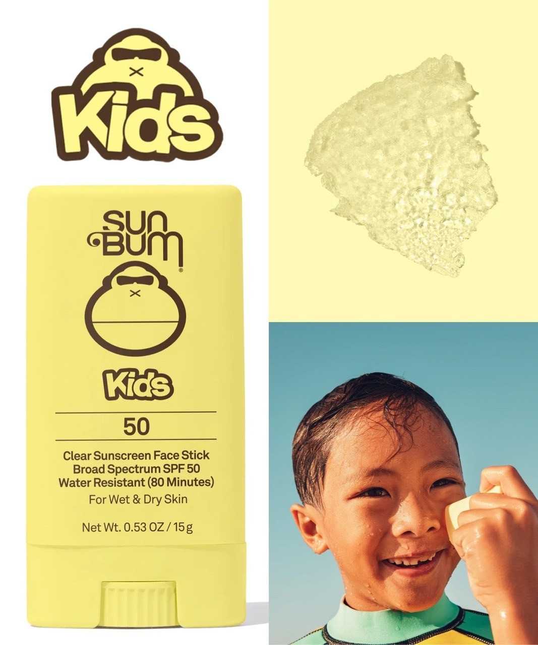 Sun Bum Kids Clear Sunscreen Face Stick SPF 50 จากอเมริกา พร้อมส่ง