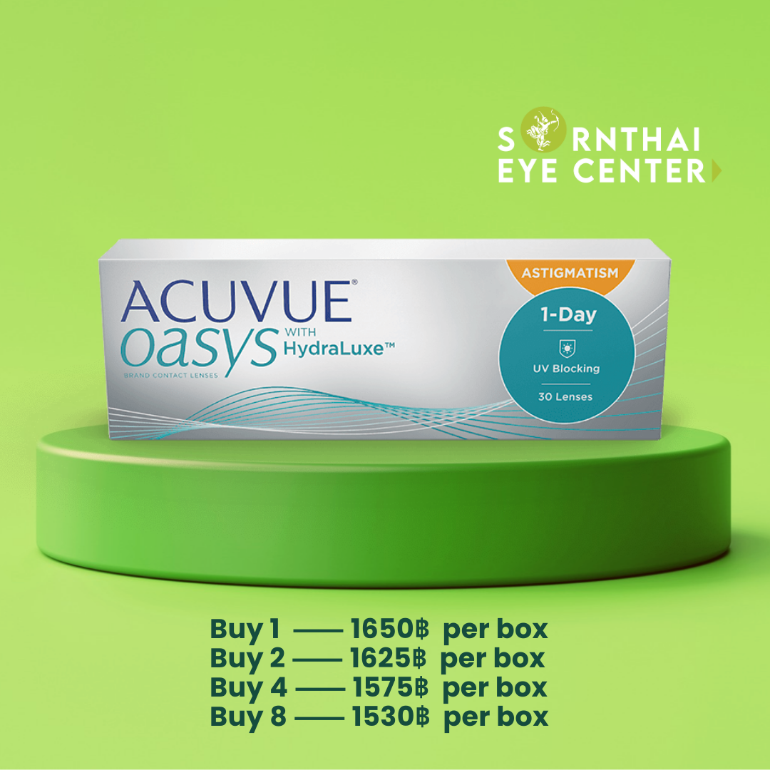 สำหรับสายตาเอียง Acuvue Oasys1Day for Astigmatism 30 ชิ้น/กล่อง รายวัน