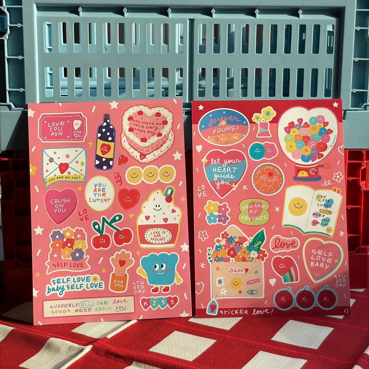 🦋 LOVE STICKER A6 (เนื้อด้าน)