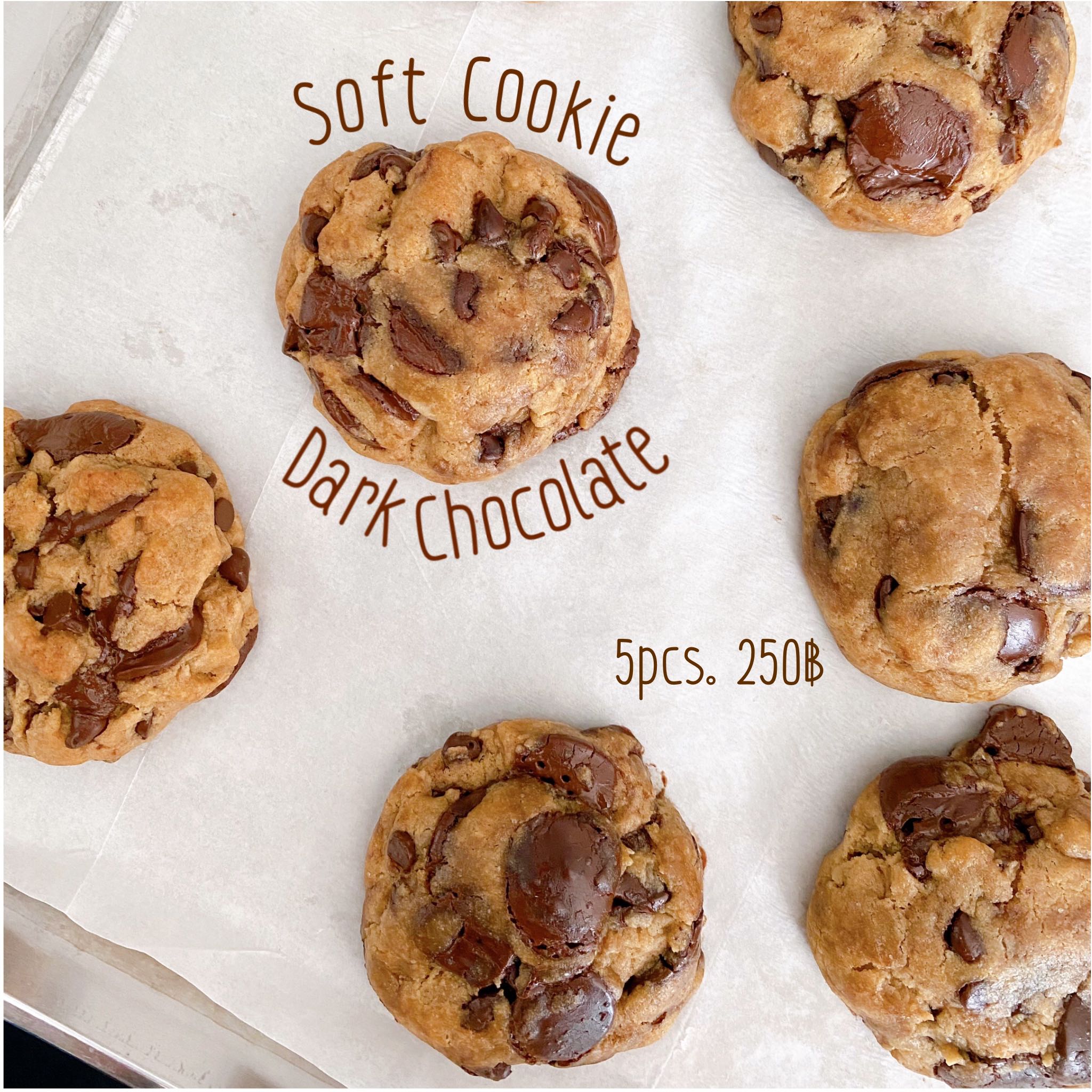 Soft Cookie Dark Chocolate Chips - ซอฟท์คุ้กกี้ดาร์กช็อคโกแลตชิพ
