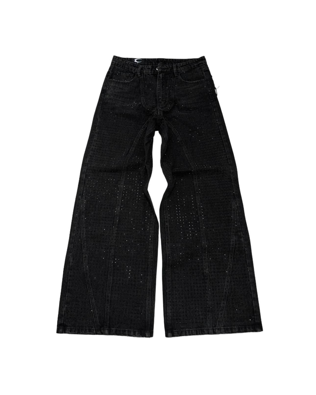 COZY - CZ RHINESTONE WASHED JEANS