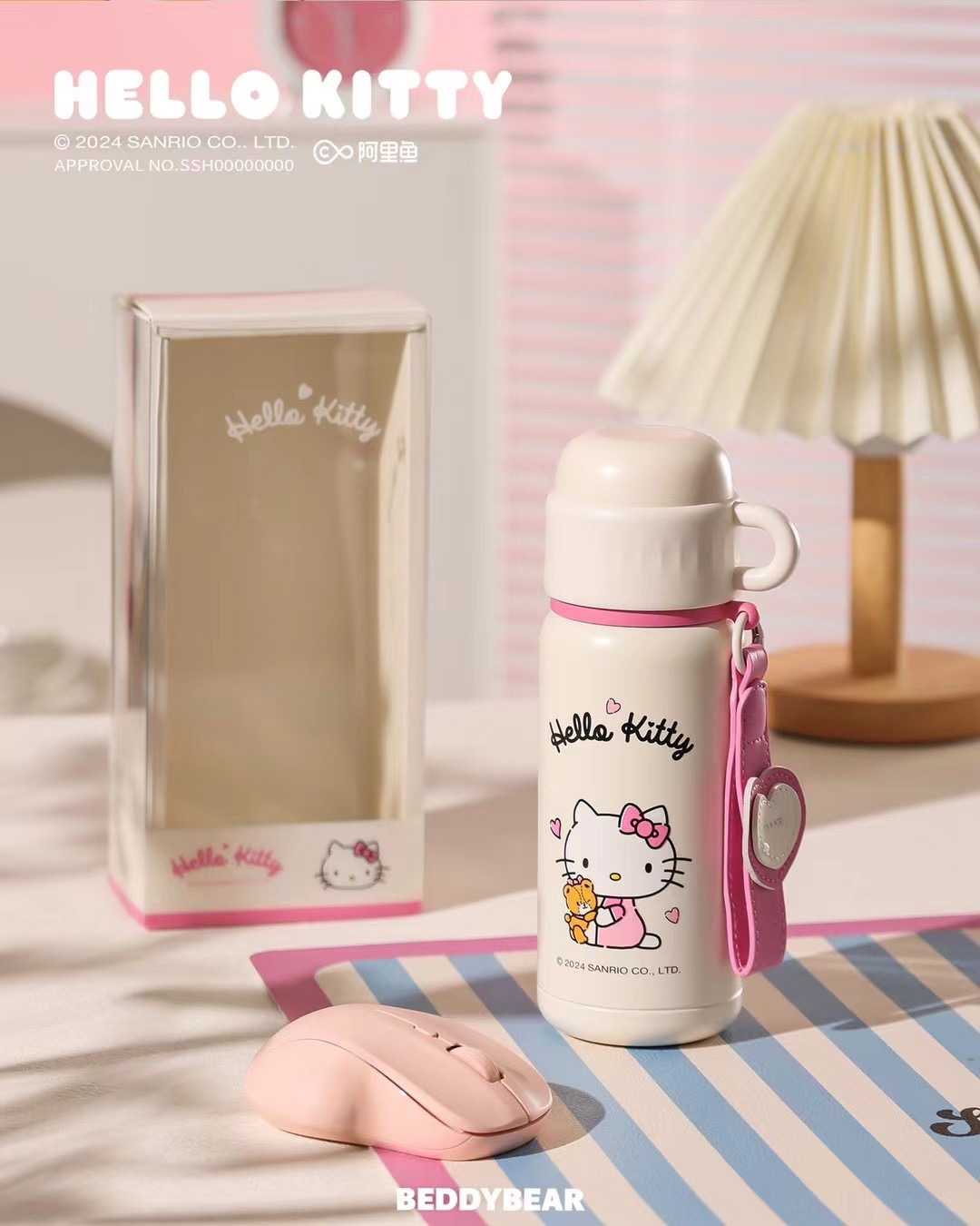 BeddyBearXKittyกระติกน้ำสูญญากาศ 3IN1 ใช้งานได้ 3 แบบ เก็บอุณหภูมิ ร้อน/เย็น BBA019T2-002KT 500 ml.