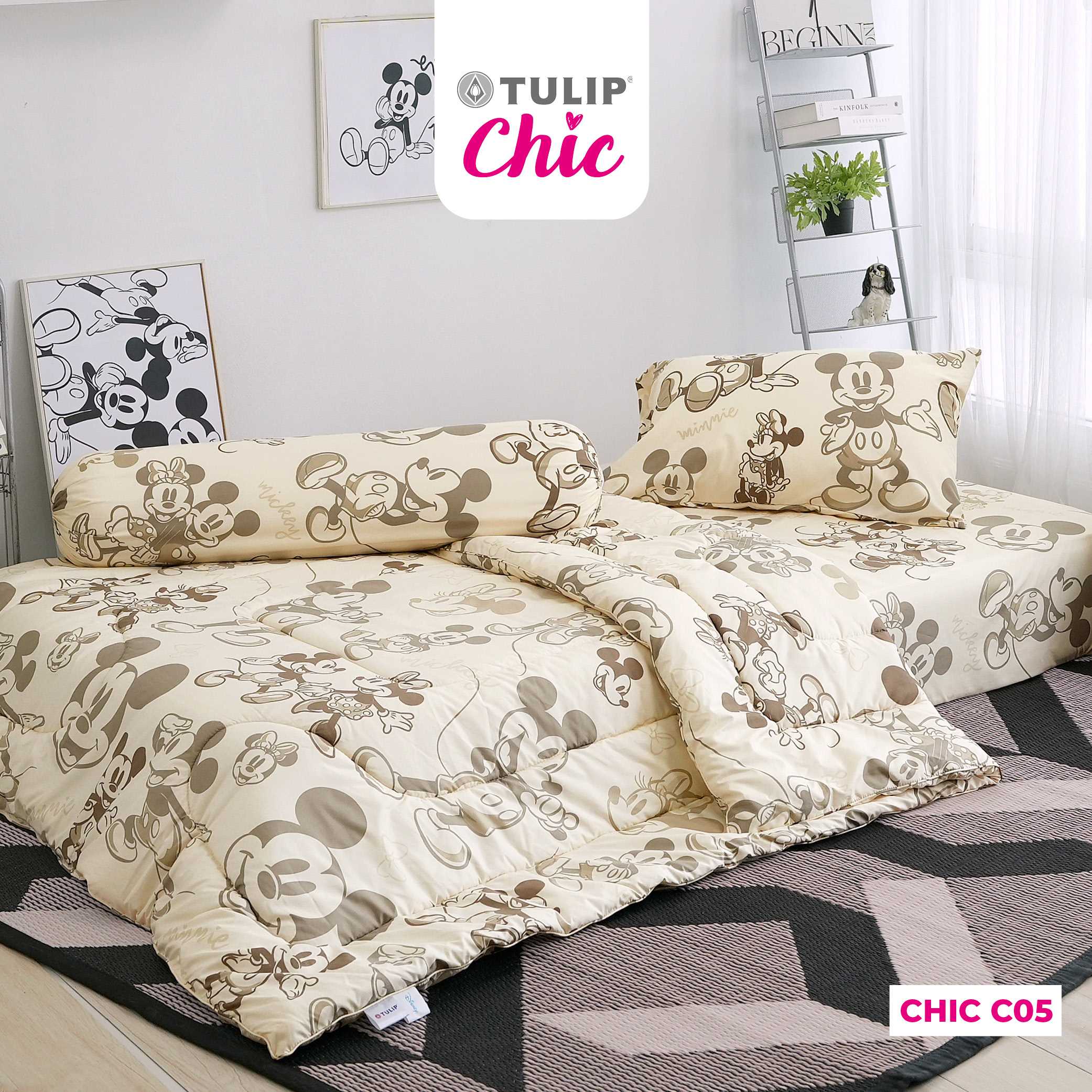 TULIP CHIC พิมพ์ลายมิกกี้เมาส์ CHIC C05 ลิขสิทธิ์แท้ดิสนีย์