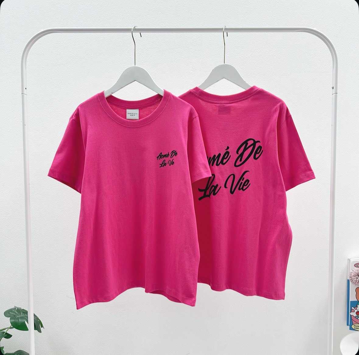 พร้อมส่ง  ADLV Front Logo T-Shirt ( Pink )
