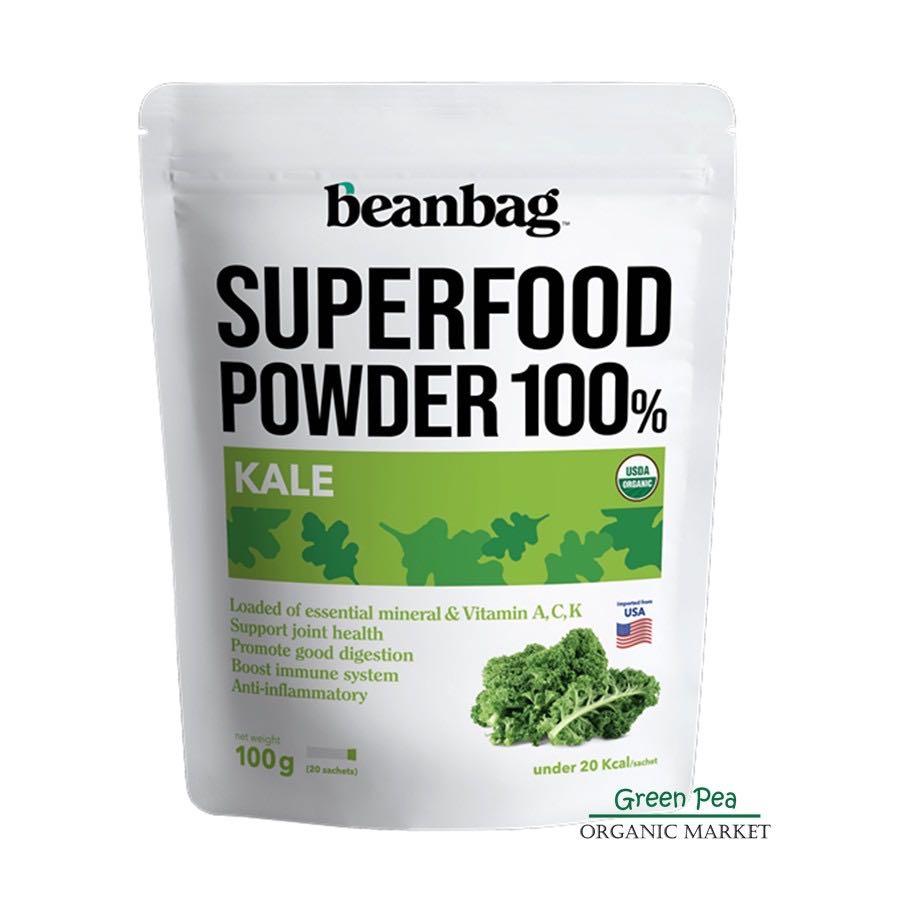 Beanbag Organic Kale Powder ผงผักเคล ออร์แกนิก  100 กรัม (20Shotsx5g.)  # 8859194201043---