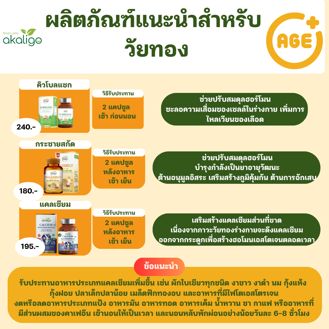 ชุดสำหรับวัยทอง (ราคาตามในภาพนะครับแยกซื้อรายชนิด)