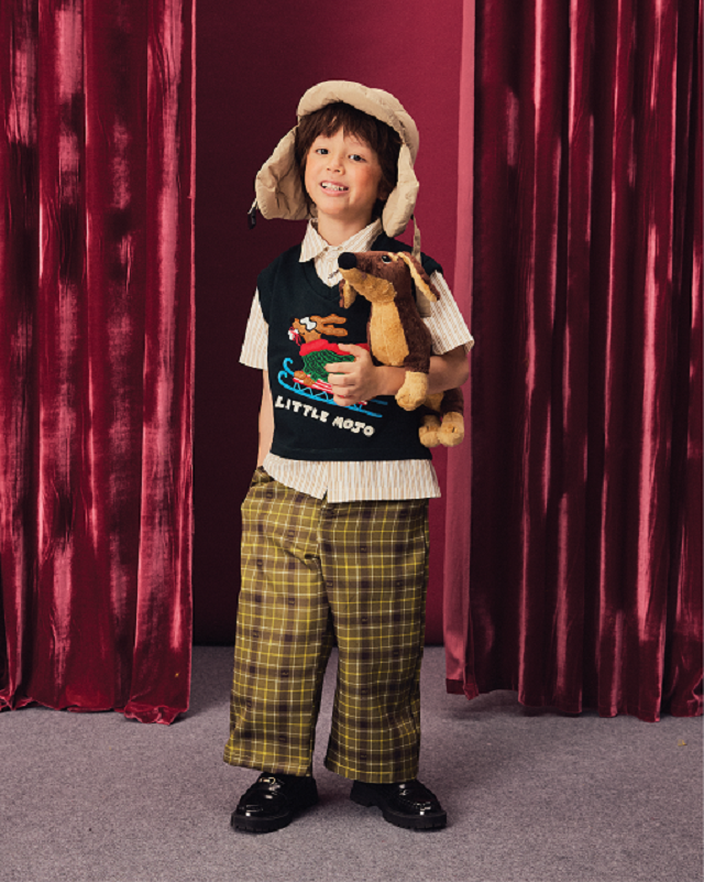 (Look1) Jolly Green Tartan Boy Set