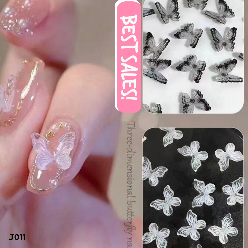 ✨เล็บสวยวิ้งวับ ✨ สไตล์เกาหลีกับอุปกรณ์ตกแต่งเล็บ J011 สีใส J012