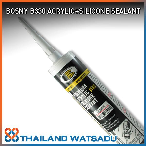 BOSNY ACRYLIC+SILICONE SEALANT B330 กาวซิลิโคนผสมอะครีลิค สำหรับยาแนวอุดรอยต่อ