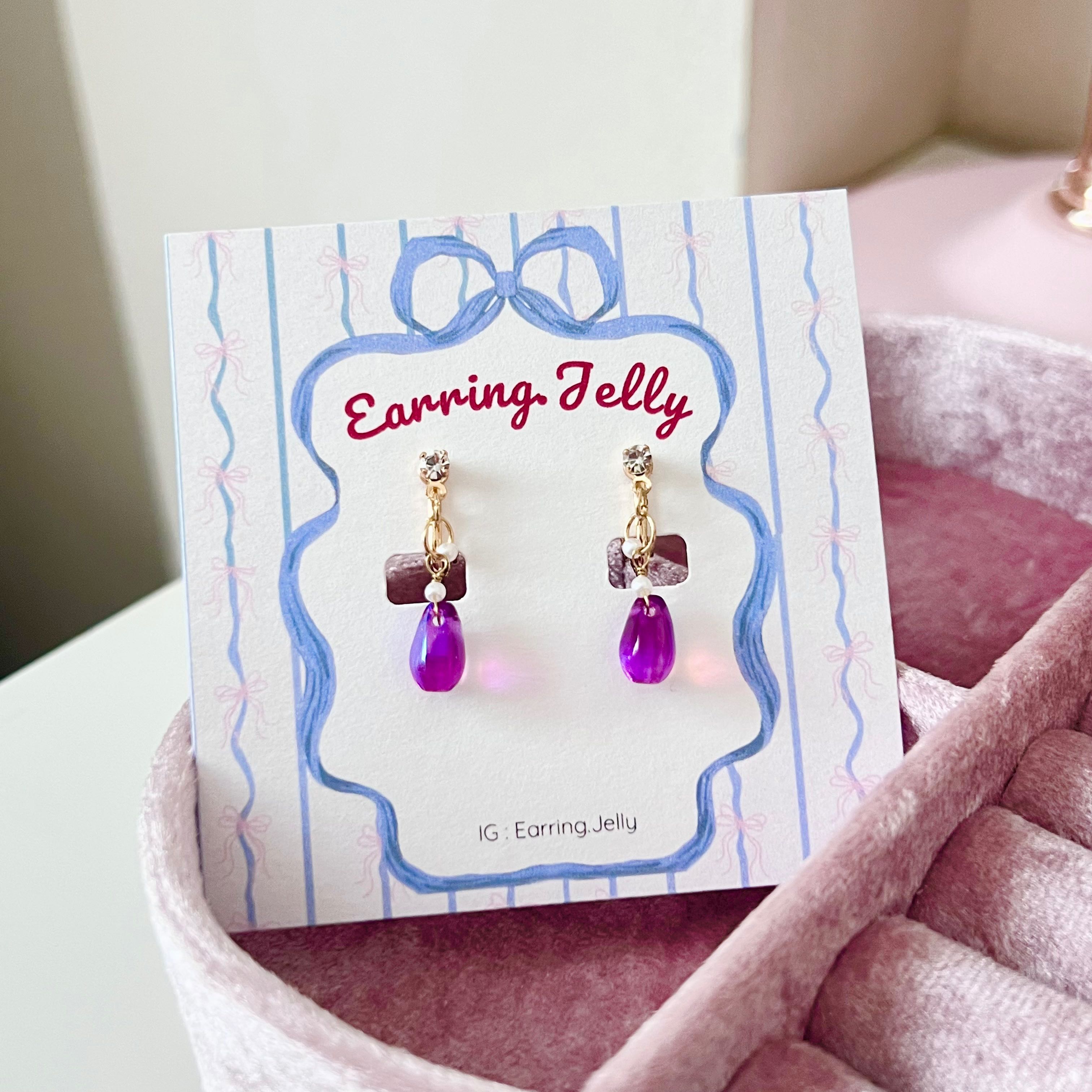 JP ลูกปัดม่วงตุ้งติ้ง แป้นสกรูญี่ปุ่น