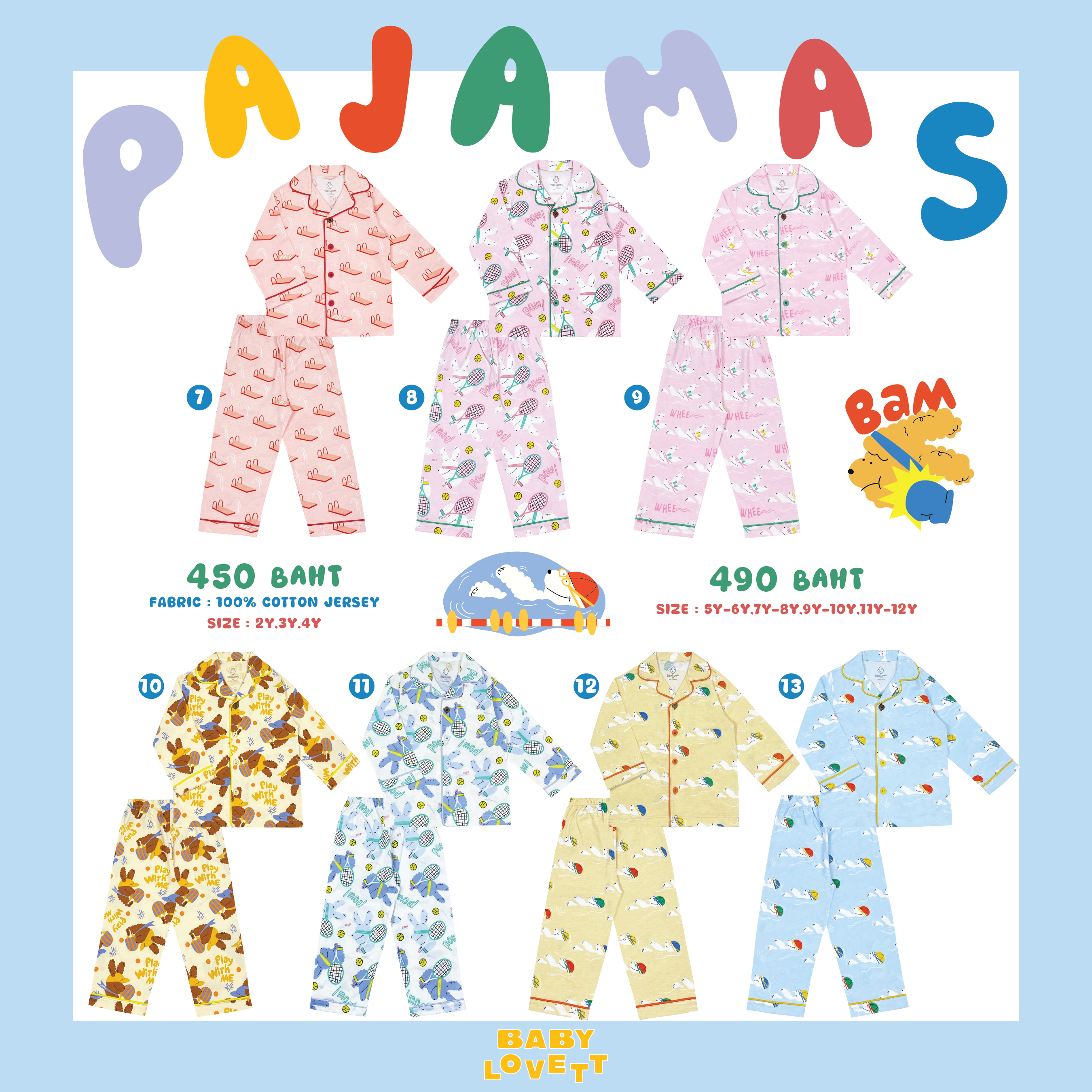 (🥊2024NOV🥊) - Pajamas คอปก/ Baby Lovett