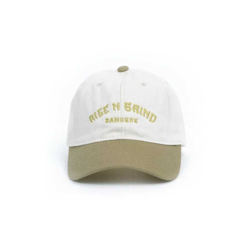 Rise and Grind Cap in Jean Cream with Brim