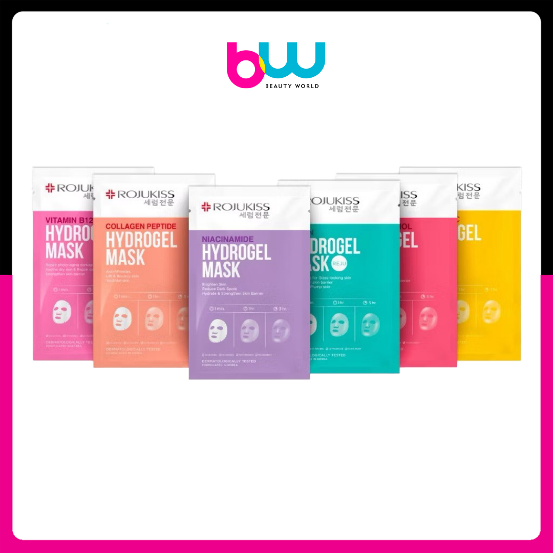 [ ซอง ] Rojukiss Niacinamide / PDRN Hydrogel Mask โรจูคิส ไนอาซินาไมด์ / พีดีอาร์เอน มาส์ก 33g.